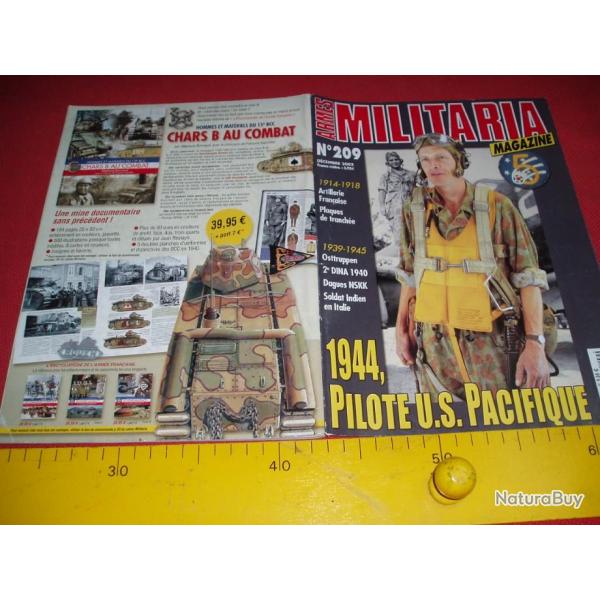 VENDS A L'UNITE 22 Numeros "MILITARIA" du N� 182 au N� 209.Pour les N� Disponibles VOIR DESCRIPTIF