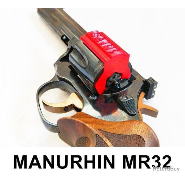 Drapeau t�moin de chambre vide ROUGE pour revolver Manurhin MR32
