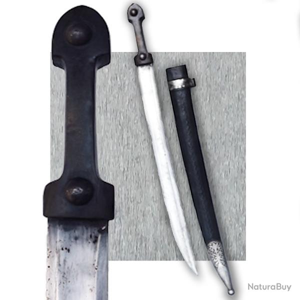 SUBLIME, GRAND ET MASSIF SABRE/BEIBUT RUSSE, DE TYPE CAUCASIEN, XIX, NICOLAS II, RUSSIE, ORIGINAL