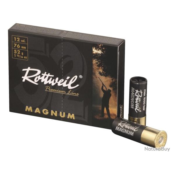 BTE 10 CART. ROTTWEIL PREMIUM LINE MAGNUM CAL. 12 / 76 MM N� 2 52 G � GODET