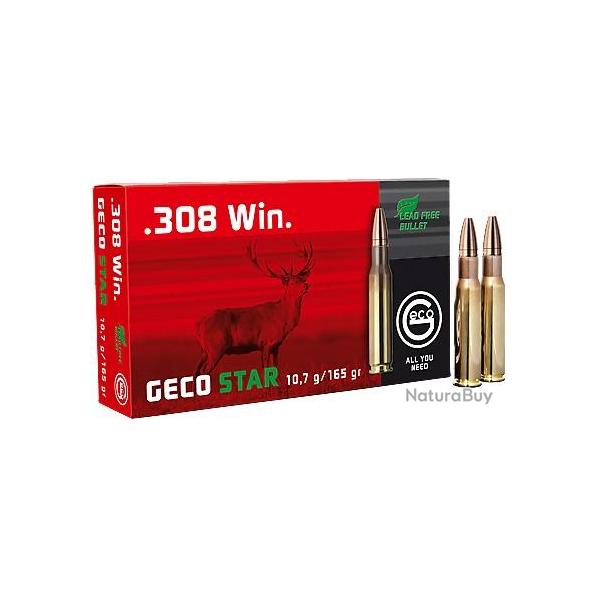 Cartouche Geco Star cal.308 WIN 165GR 10,7G boite de 20