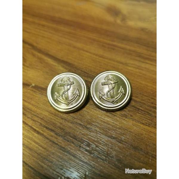 Bouton marine nationale (lot de 2)