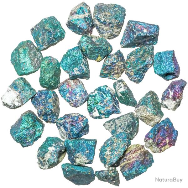 Pierres brutes chalcopyrite bleue - 3 � 4 cm - Lot de 3