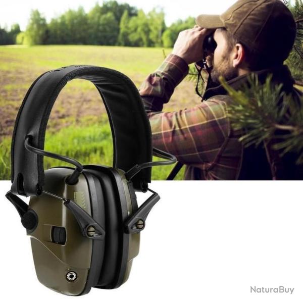 Casque Antibruit Electronique Compact - Ajustable - Ergonomique NRR 22 dB Pliable LIVRAISON OFFERTE