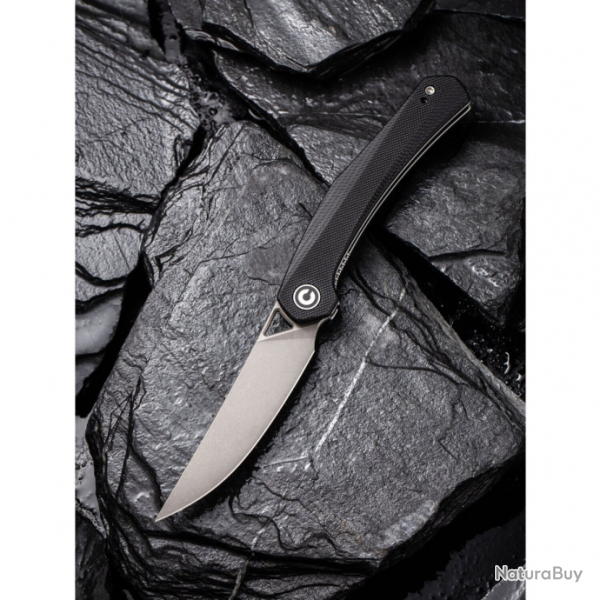 Couteau CIVIVI Lazar Black Lame Acier 10Cr15CoMoV Manche G10 Bearings Liner Loc CIVC200131