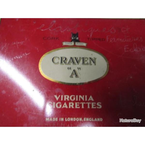 boite cigarette tabac cigarettes ww2 seconde guerre Anglais parachutage maquis r�sistance CRAVEN A