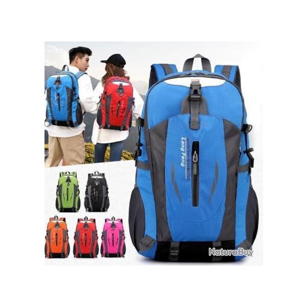 Grand Sac � Dos 40 L - Camping Randonn�e Balade Escalade Trek - Plusieurs Coloris - Tr�s Pratique