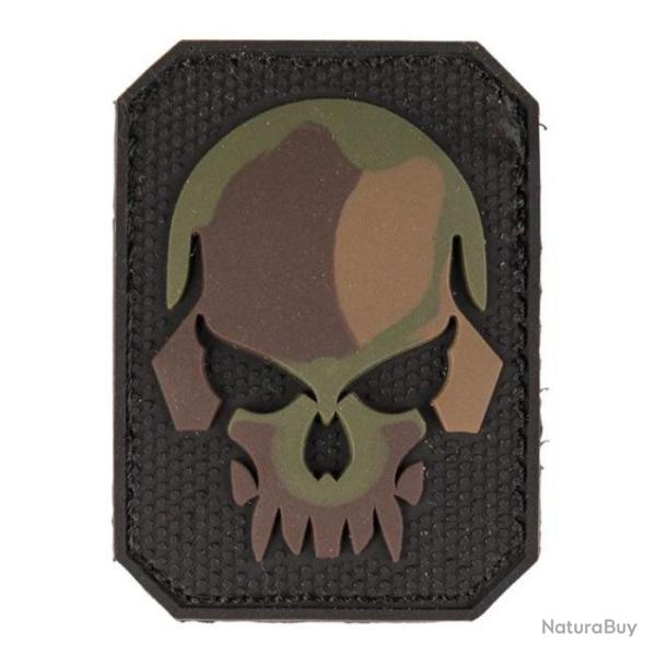 Patch PVC T�te de mort 6 x 4.5cm - Camo
