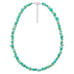 Collier de pierre en amazonite du Br&eacute;sil - perles baroques