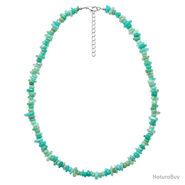 Collier de pierre en amazonite du Br�sil - perles baroques