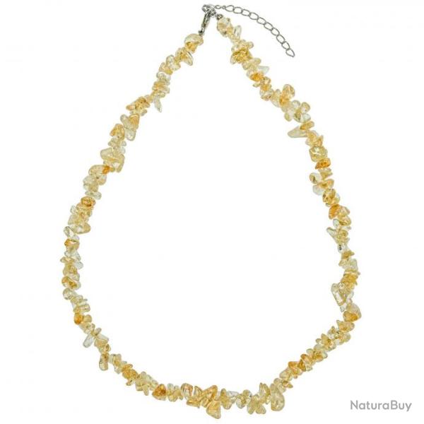 Collier de pierre en citrine - perles baroques