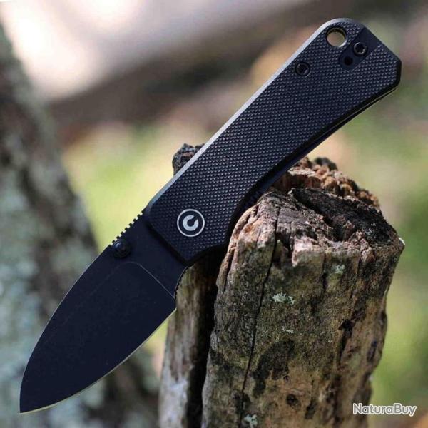 Couteau CIVIVI Baby Banter Black Lame Nitro-V Manche G10 IKBS Linerlock Clip CIVC19068S2