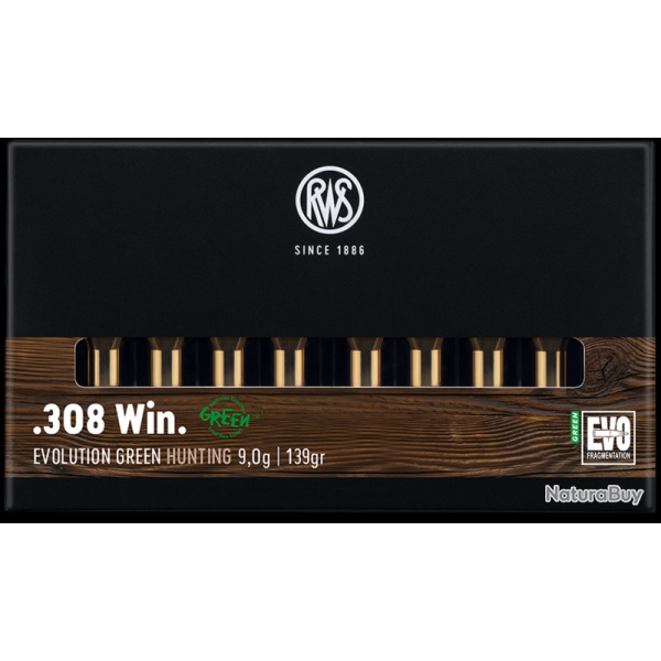 RWS EVOLUTION GREEN 308 WIN 139 GRAINS