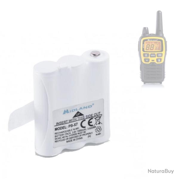 Pack batterie pour Midland XT70 - PB-X7 Ni-Mh