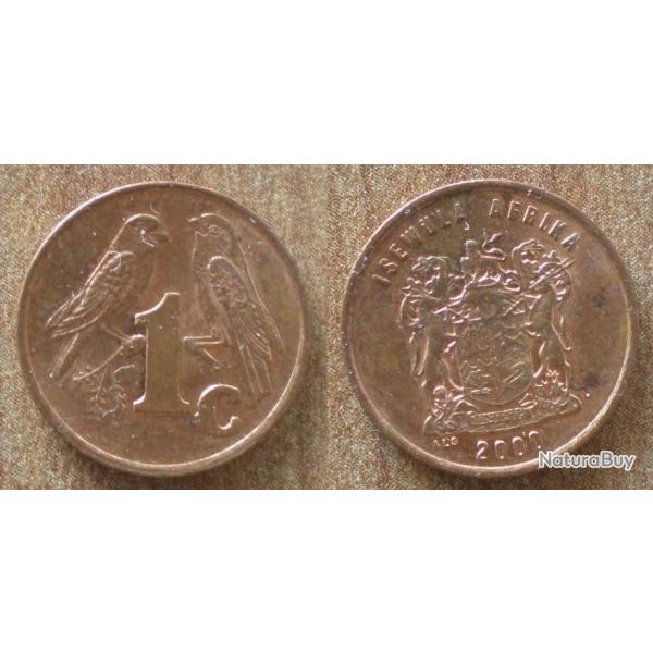 Afrique Du Sud 1 Cent 2000 En Ndebele Legende Au Dos South Africa Piece
