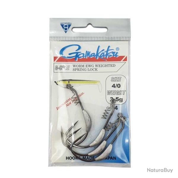 Hamecon ewg Weighted spr-lock Gamakatsu par 4 T5/0 - 5.2gr