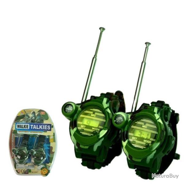 Paire de Talkie Walkie Montre Camouflage pour Enfant - Jeu - Jouet