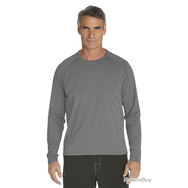 T-Shirt Manches Longues anti Uv pour Hommes - Gris 40 (M)