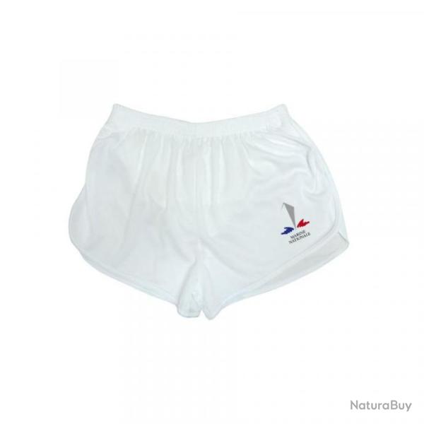 SHORT COOLDRY BLANC IMPRIME LOGO MARINE NATIONALE
