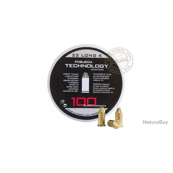 Cartouches .22 long � blanc x100