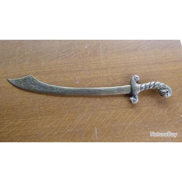 G/ SABRE DAGUE ETHNIQUE TURQUIE BRONZE? DECO NON COUPANT