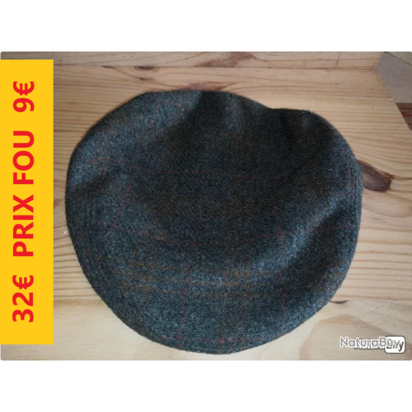 casquette carreaux KAKI  CHAUDE   "made in fance" BEST QUALITY taille 55  2000-55  PINEAU