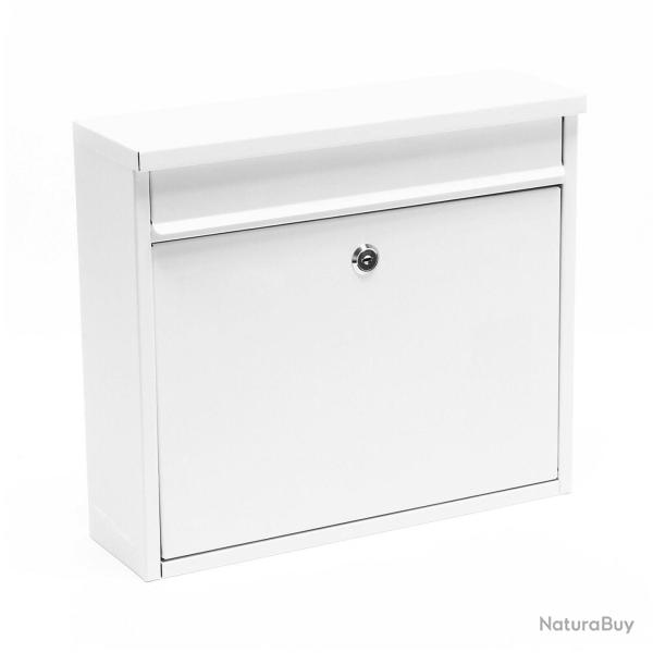Boite aux lettres design boite postale murale design 32 x 36 x 11,5 cm blanc 16_0000060
