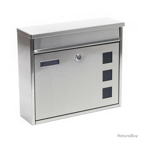 Boite aux lettres design boite postale murale acier inoxydable 16_0000059