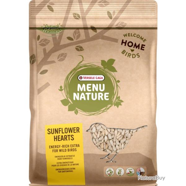 MENU NATURE SUNFLOWERHEARTS 750GR GRAINES DE TOURNESOL DECORTIQUEES