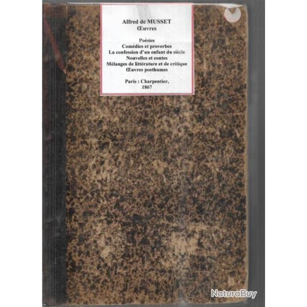 alfred de musset oeuvres , posies 1867, littrature franaise