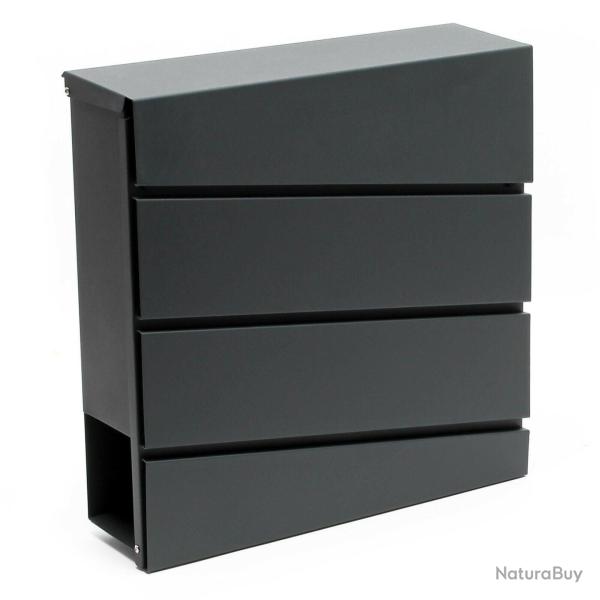 Boite aux lettres design boite postale porte- journal revtue poudre acier galvanis anthracite 16_