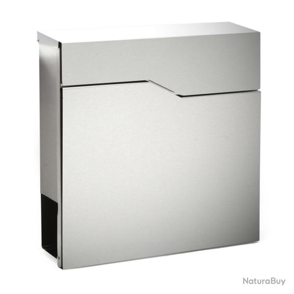 Boite aux lettres design acier inoxydable compartiment journaux poste acier inoxydable argent� 16_0