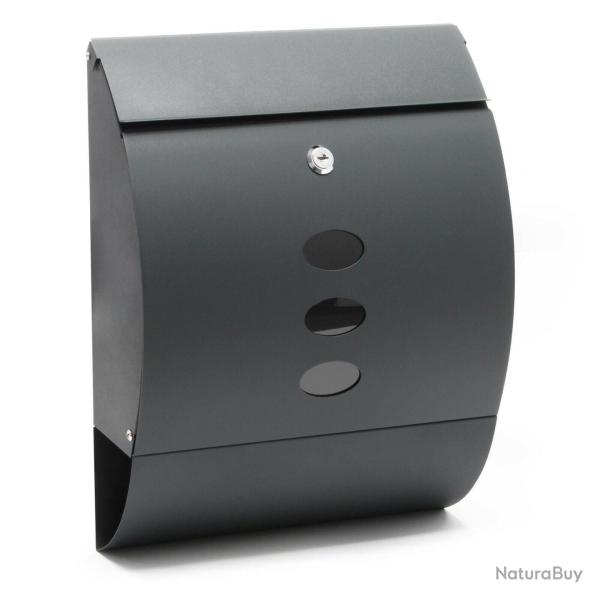 Boite aux lettres murale design porte journal acier galvanis� anthracite 16_0000078