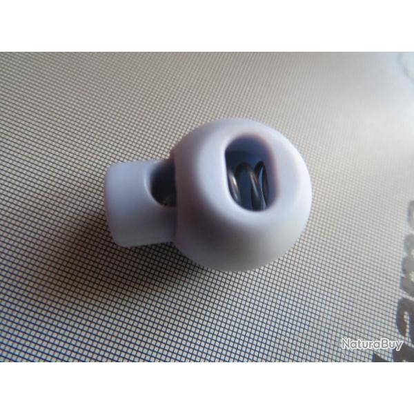 Bloqueur rond pour anoraks ou sac � dos, tentes  etc... Avec ressort solide. - NEUF