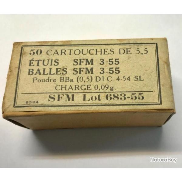 Boite 50 cartouche SFM cal 22lr MAS 45