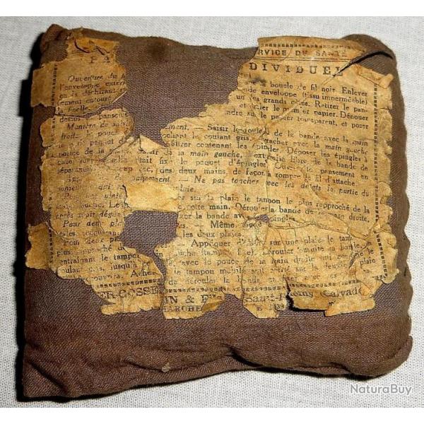 PANSEMENT INDIVIDUEL DU SOLDAT FRANCAIS de la SECONDE GUERRE.  /6111