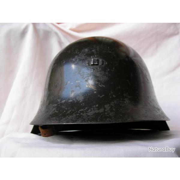 WW2/PREWAR ESPAGNE CASQUE ESPAGNOLE NOIR MOD�LE1934 PERSONNALIS�
