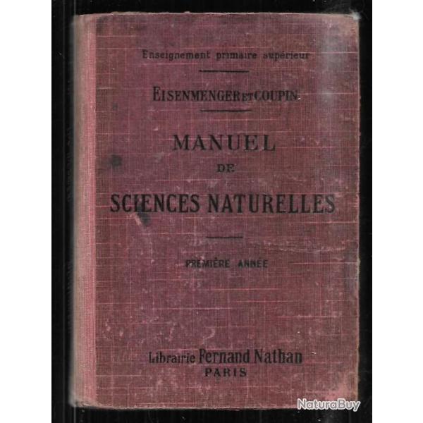 manuel de sciences naturelles d'eisenmenger et coupin scolaire ancien