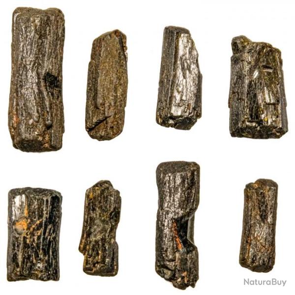 Pierres brutes b�tonnets de grenat hessonite - 3 � 5 cm - Lot de 2