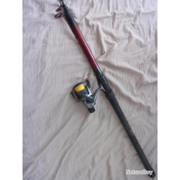 canne � p�che et moulinet 4 m