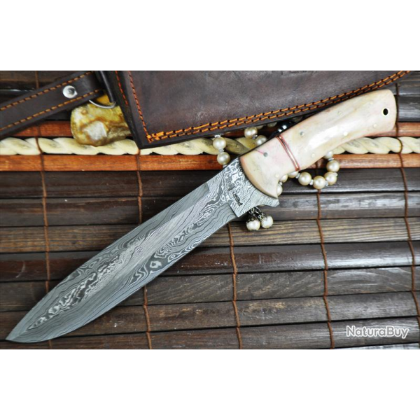 Couteau de chasse  BOWIE CUSTOM DAMAS (4)