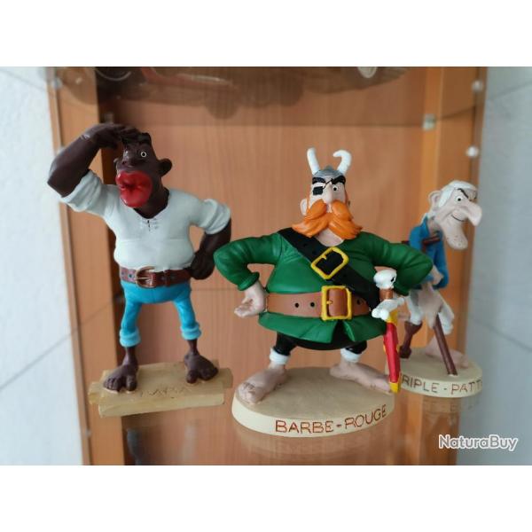 Figurines Barbe-Rouge Triple-Patte et Baba r�sine neuves