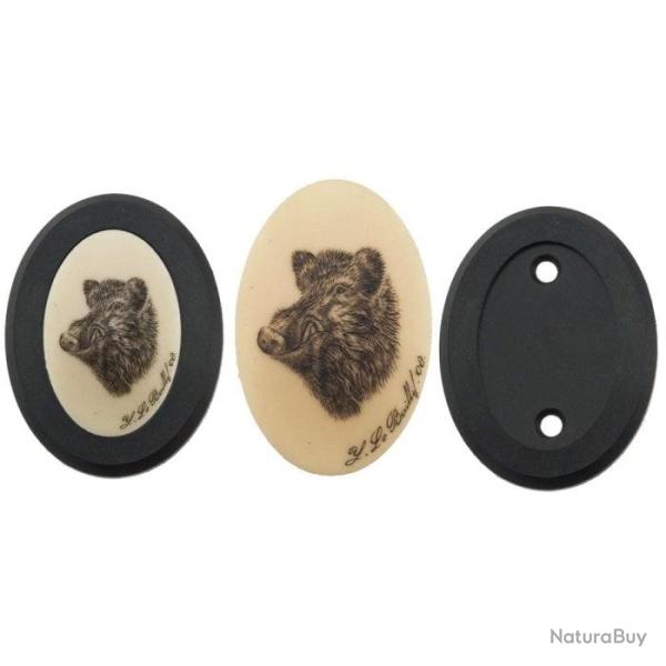 Calotte Europarm - 5,5 x 4,1 cm Sanglier / Ivoire - Sanglier / Ivoire