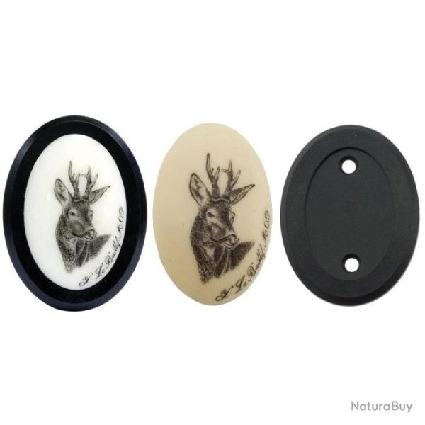 Calotte Europarm - 5,5 x 4,1 cm Sanglier / Ivoire - Chevreuil / Ivoire