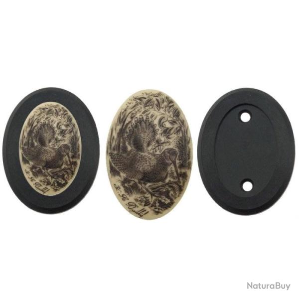 Calotte Europarm - 5,5 x 4,1 cm Sanglier / Ivoire - B�casse / Ivoire