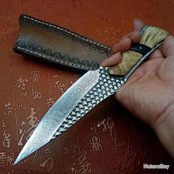 Magnifique Lame de chasse VG10 - Ombre d'�b�ne - Tranchant rasoir