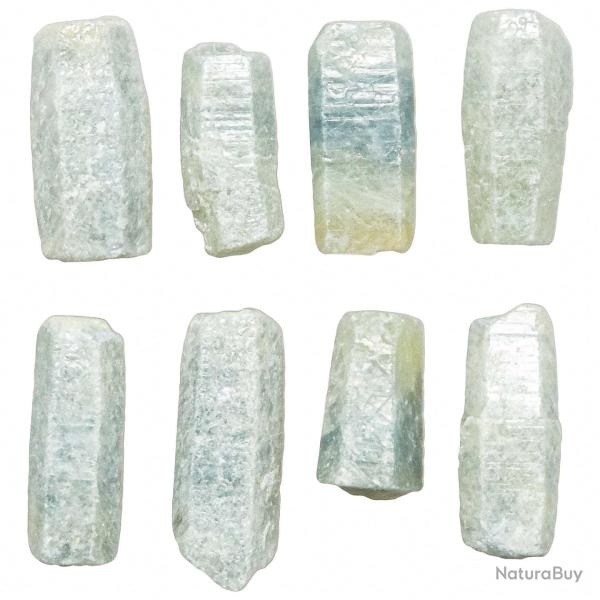 Cristaux b�tonnets bruts de saphir bleu - 2 � 3 cm - Lot de 2