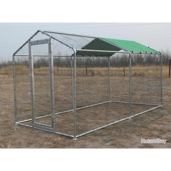 Chenil 4x2x2,25m enclos petit chien parc chatire chat NEUF cielterre-commerce