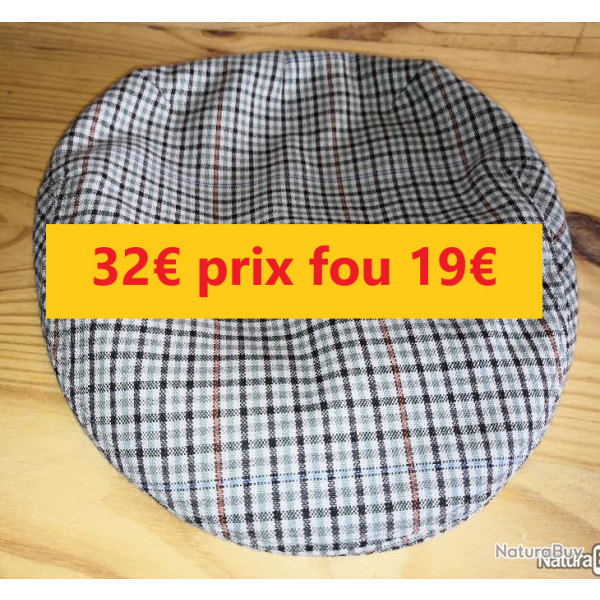 casquette carreaux bleues  "made in fance" BEST QUALITY taille 60  1893-60  PINEAU