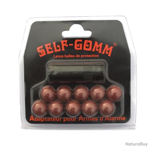 Adaptateur pour armes d'alarme M10x150 + 10 projectiles Self Gomm
